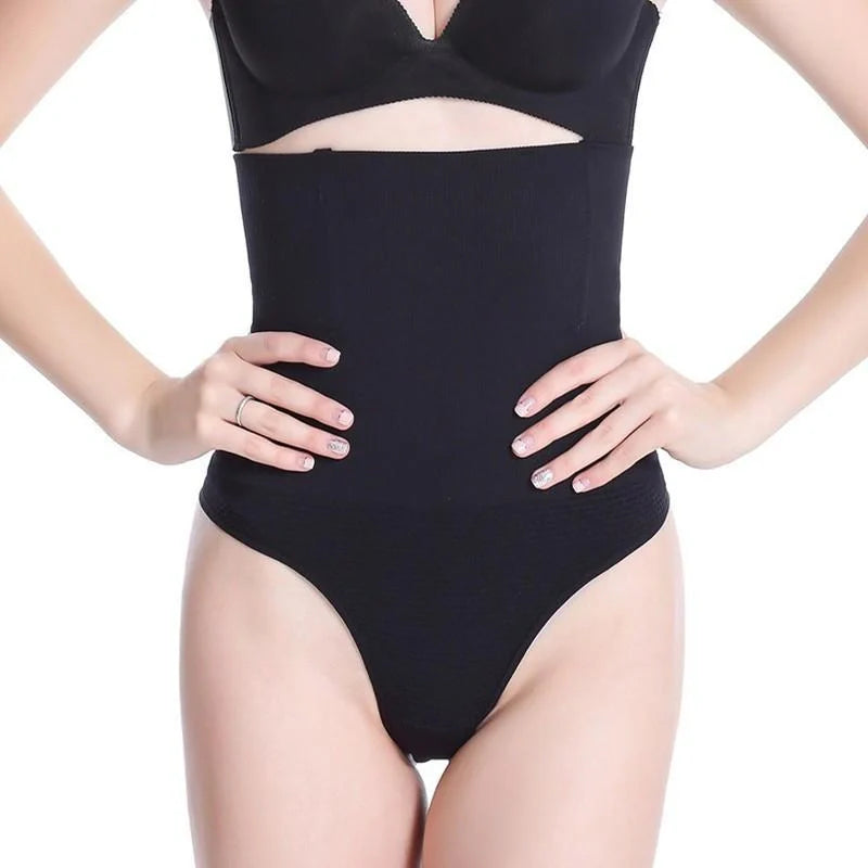 High Waist Tummy Control Thong with 2-Layer Midsection Design for women