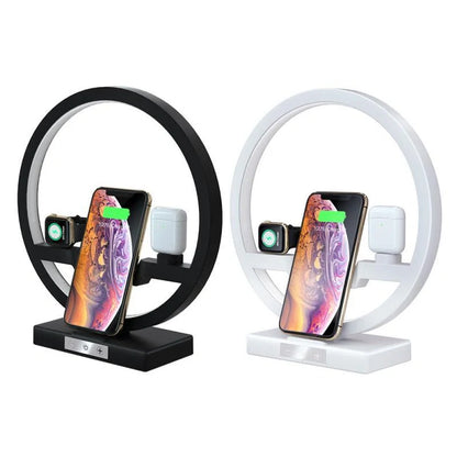 Fast Charging 4 in 1 Bedside Lamp Wireless Charger Bracket with TYPE-C Cable