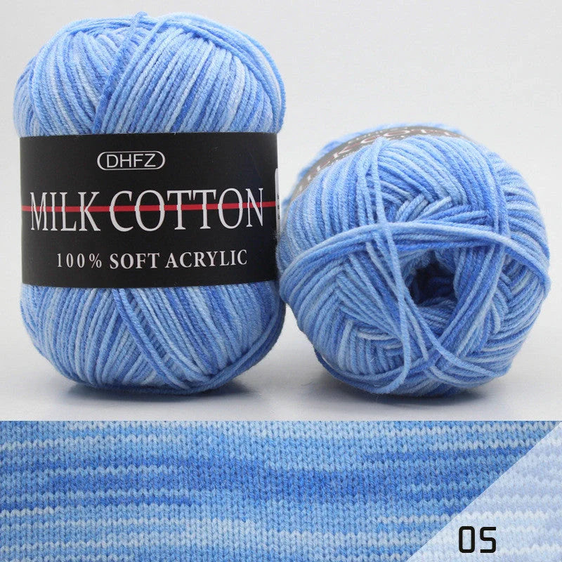 Vibrant multi-colour jacquard knitting yarn for creative projects