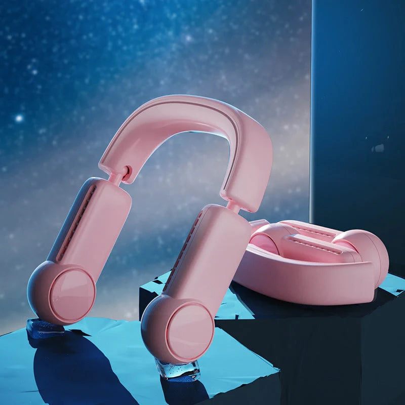 Portable Mini Neck Fan with bladeless design and USB rechargeable battery