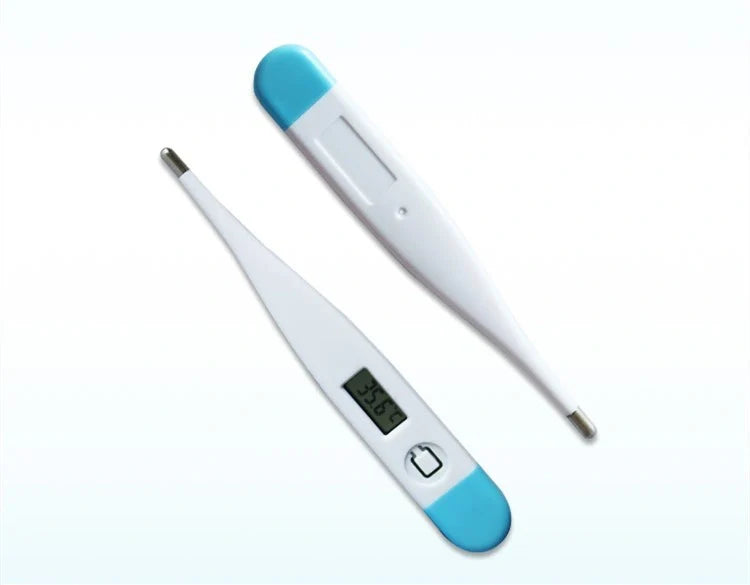 Premium digital thermometer with sleek white design and large display for accurate temperature readings