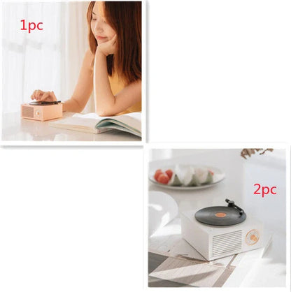 Retro Bluetooth Mini Speaker with USB Port in vintage design, perfect for wireless music streaming.