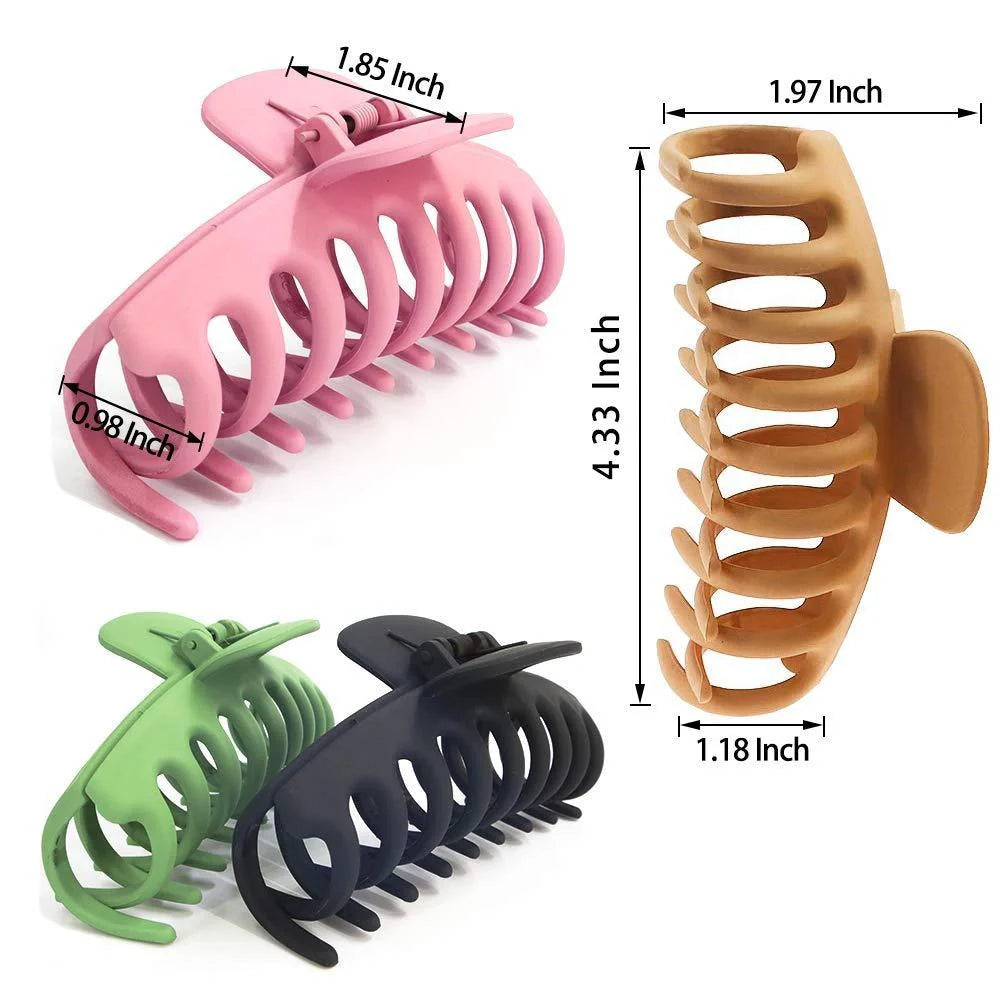 Candy-coloured plastic ponytail clip for showers and daily hair styling