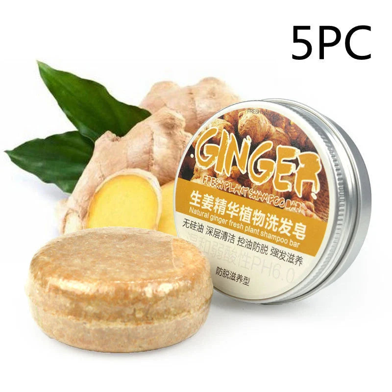 Ginger-infused nourishing shampoo conditioner essential oil soap for healthy hair and scalp