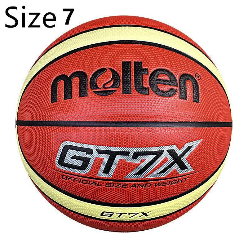 Outdoor wearable basketball with PU rubber liner for enhanced durability and grip