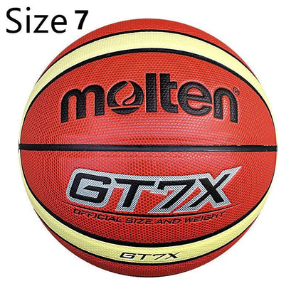 Outdoor wearable basketball with PU rubber liner for enhanced durability and grip