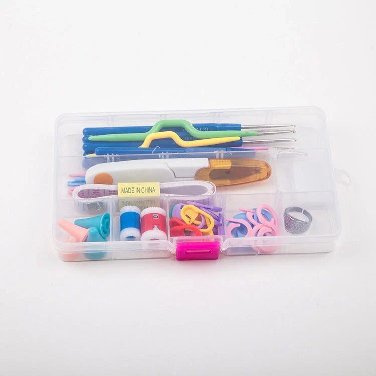 Premium handcrafted crochet set with aluminium hooks, yarn, and storage case