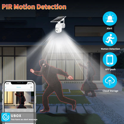 Solar-powered 4G security camera with 1080P resolution and night vision