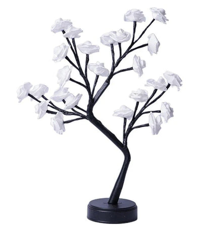 Enchanting 3D rose blossom USB desk lamp in various color options, creating a dreamy, romantic ambiance