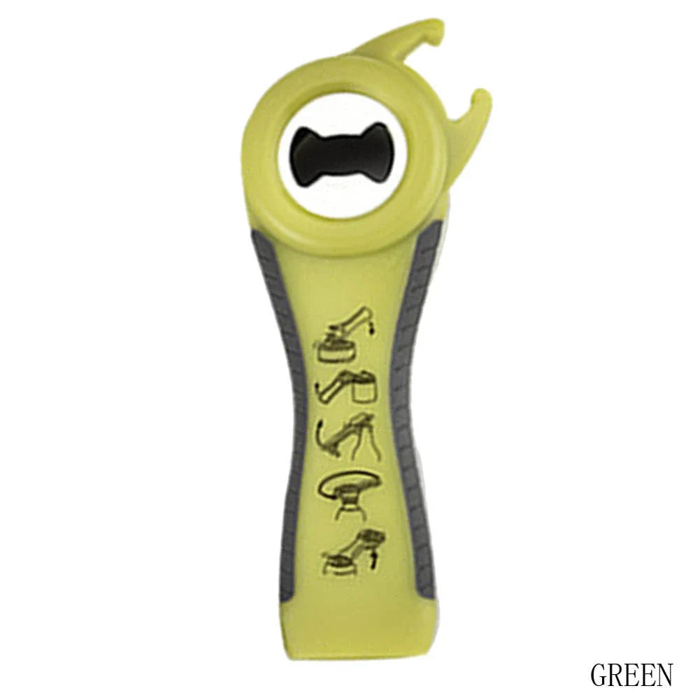 Versatile 5-in-1 stainless steel can opener and bottle opener - a must-have for any UK kitchen