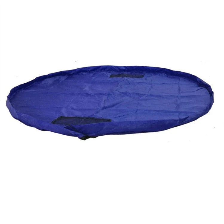 Versatile Picnic Pad made of durable nylon, featuring waterproof surface and ample storage for baby toys and essentials.
