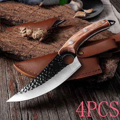 5CrMoV15 high carbon steel butcher knife set for professional meat processing