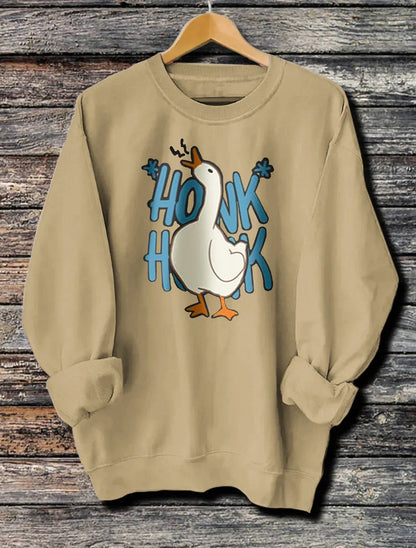 Women's Classic Black Honk Honk Hoodie with a playful graphic print, available in a range of colours and sizes