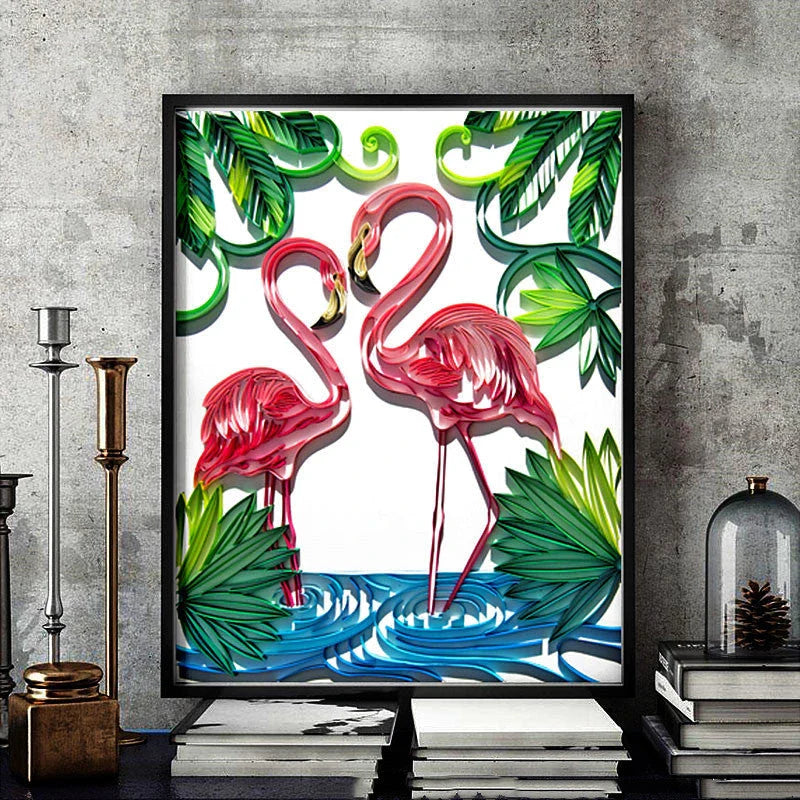 Elegant paper craft kits featuring a variety of designs like deer, tiger, wolf, fish, and more for home decor and gift-giving