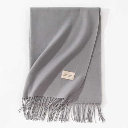 Elegant artificial cashmere scarf for women in various colors, perfect for winter warmth and style.