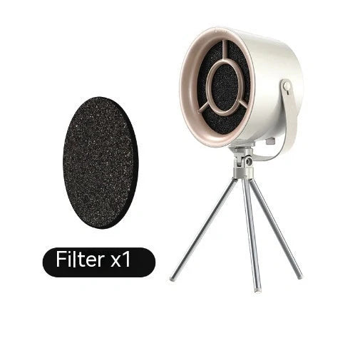2024 Portable Desktop Exhaust Fan in milky white with USB charging