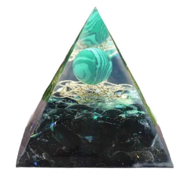 Handcrafted Natural Crystal Pyramid Energy Tower ornament for home decor