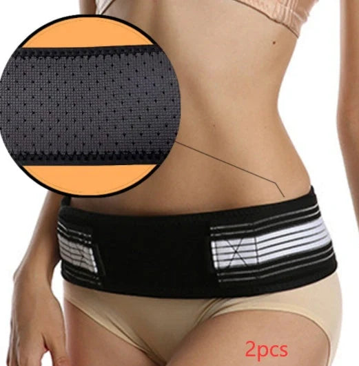 Double-Reinforced Pelvic Correction Belt for support and comfort in black