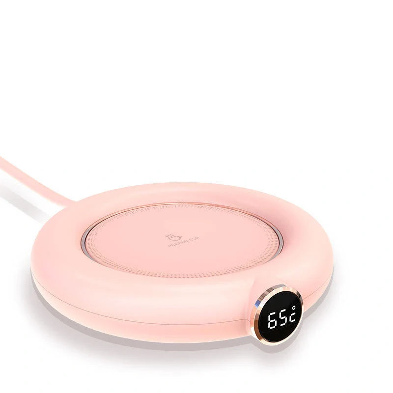 USB Cup Warmer Pad with adjustable temperature settings and LED display