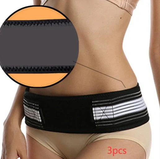Double-Reinforced Pelvic Correction Belt for support and comfort in black