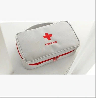 Large empty first aid kit in red, made from durable 600D Oxford cloth for outdoor and travel use