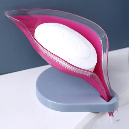 ABS suction cup soap holder and sponge drain box in various colours for kitchen organisation