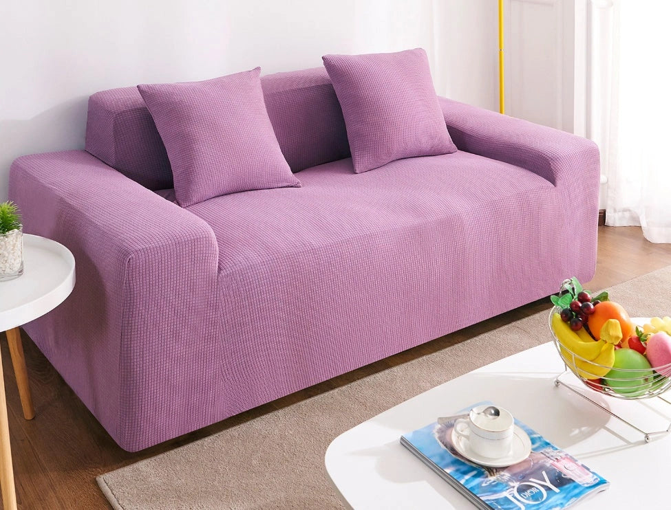 Waterproof polar fleece sofa slipcover in various colours protecting your living room furniture