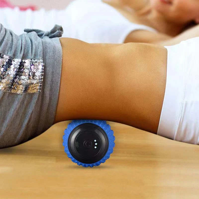 USB Charging Electric Yoga Ball in blue and pink for muscle relaxation