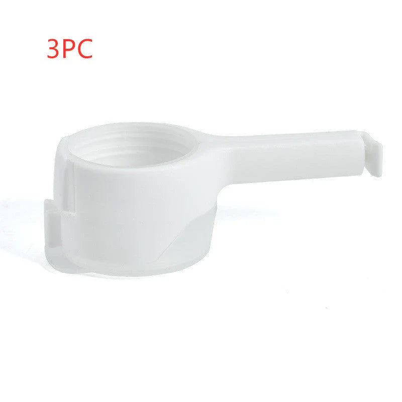 Premium food preservation clip with airtight seal and wide pouring spout to keep snacks fresh