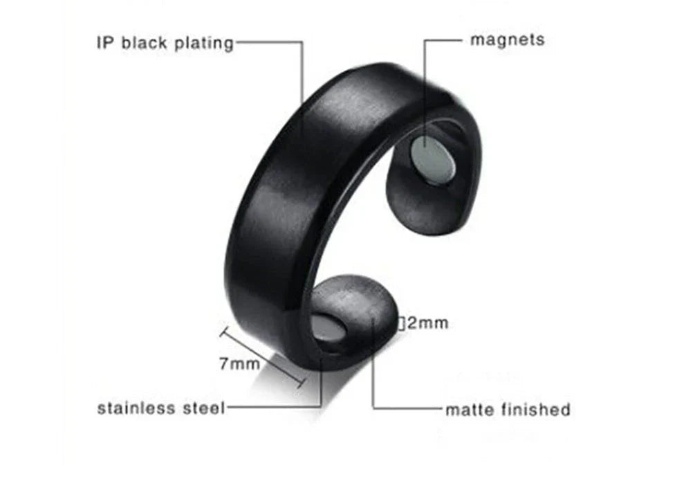 Adjustable Magnetic Therapy Ring in various colors and styles, designed to relieve snoring, improve sleep, and promote lymphatic drainage