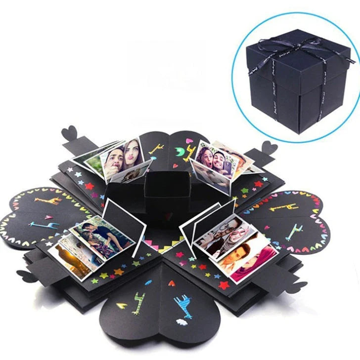 Stylish craft paper photo album box for weddings, anniversaries, and other celebrations