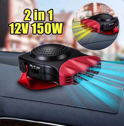 Portable Windshield Defroster with dual cooling and heating functions in black red