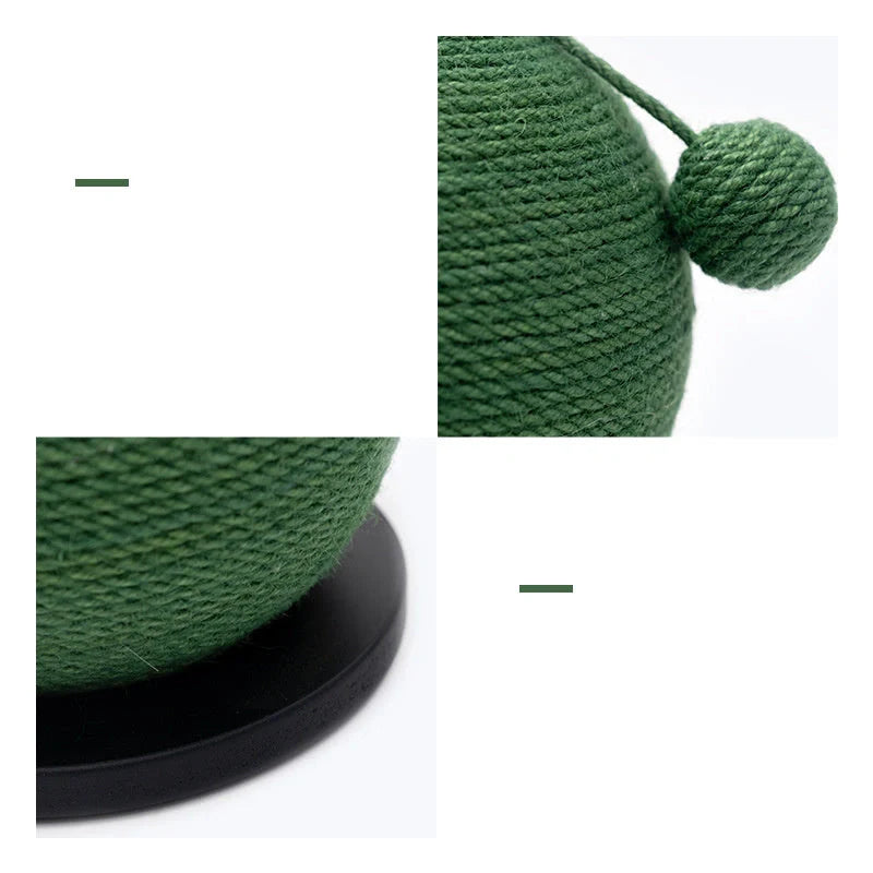 Cactus-shaped cat scratching ball made of sisal rope for healthy nails