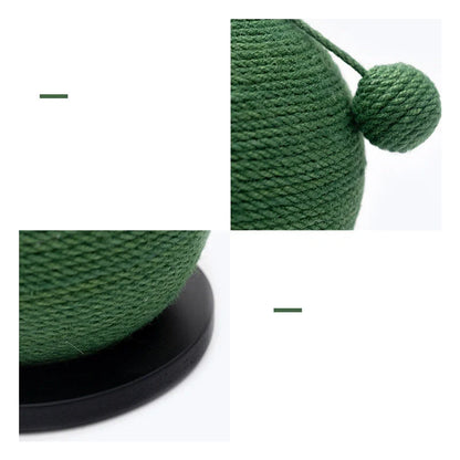 Cactus-shaped cat scratching ball made of sisal rope for healthy nails