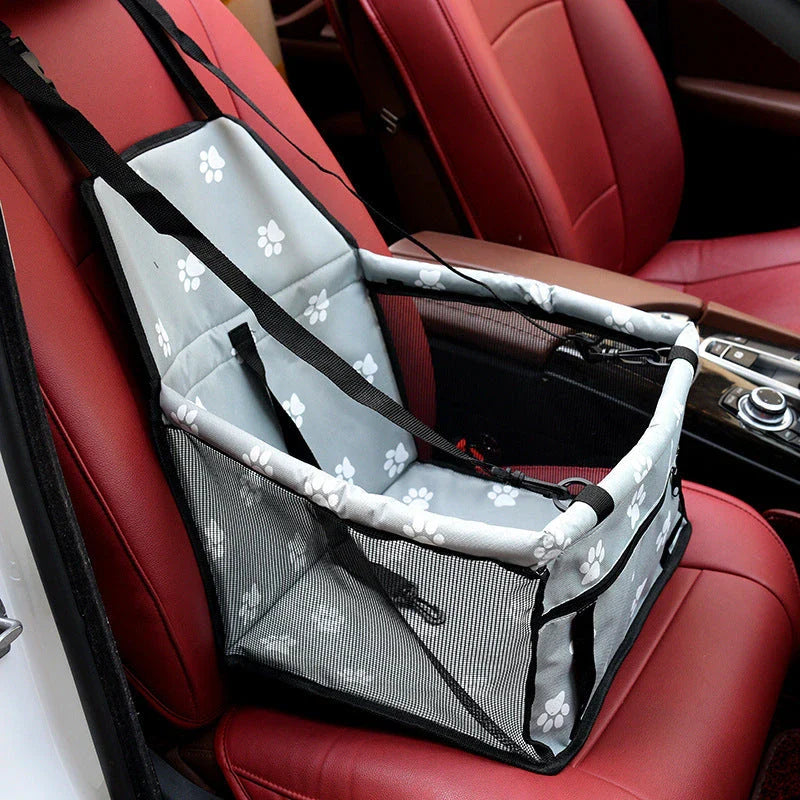 Robust pet car seat cover with double-layer protection, made of high-quality polyester and Oxford cloth for durability and comfort