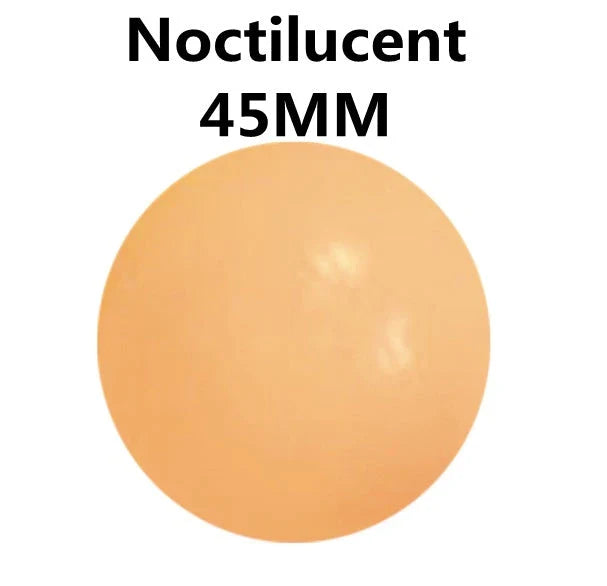 Premium Luminous Sticky Stress Relief Balls in various colors and sizes, with a glow-in-the-dark feature for a captivating and soothing relaxation experience.