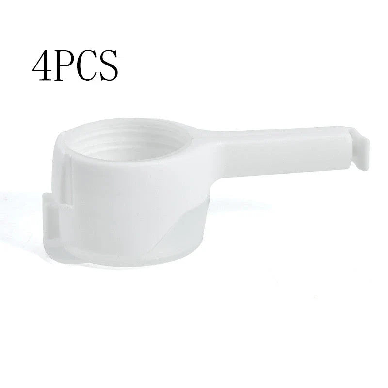 Premium food preservation clip with airtight seal and wide pouring spout to keep snacks fresh
