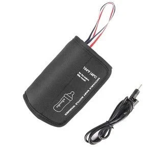 NewbornQueen™ USB Baby Bottle Warmer in black, portable and safe for warming baby's milk
