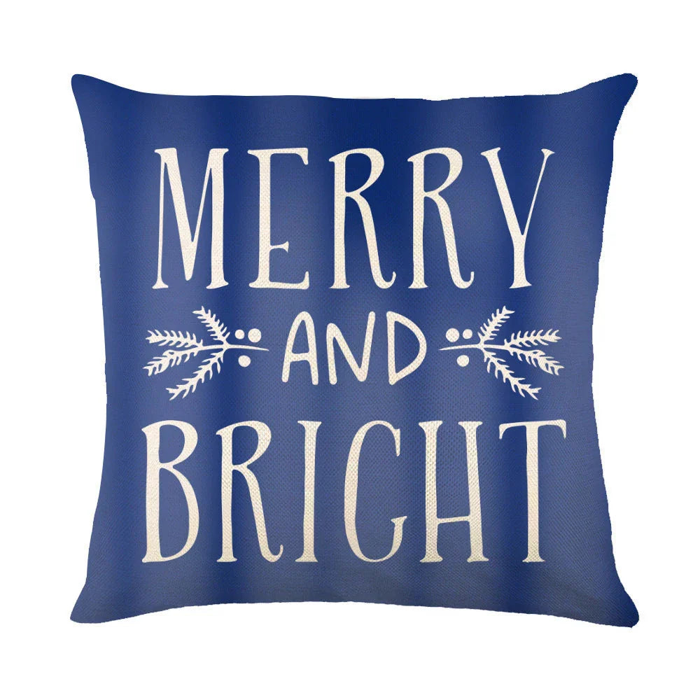 Festive Christmas pillow covers with snowflake pattern for cozy home decor