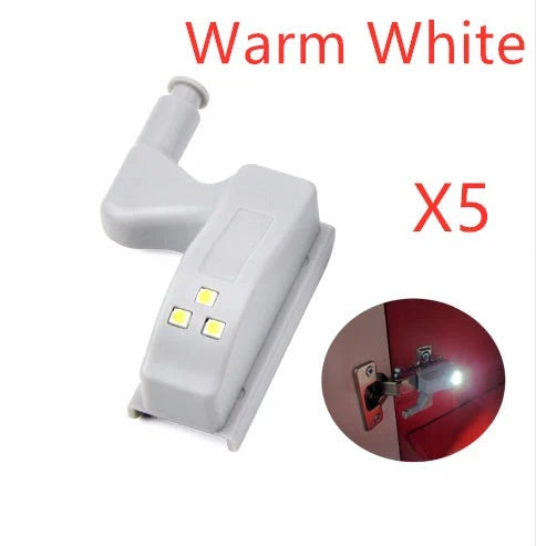 Intelligent LED cabinet lights with automatic sensor and on/off function, providing hands-free illumination for cabinets, closets, and other storage spaces.