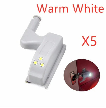 Intelligent LED cabinet lights with automatic sensor and on/off function, providing hands-free illumination for cabinets, closets, and other storage spaces.