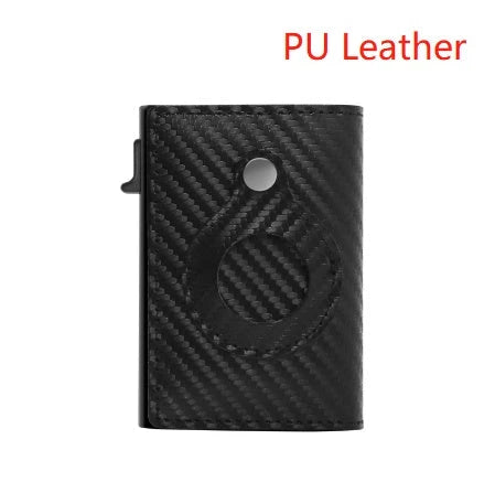 Sleek RFID-blocking wallet made of durable PU leather with multiple interior compartments and an AirTag pocket for secure everyday carry