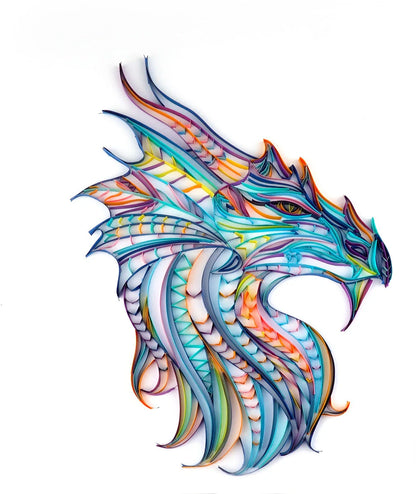 Handmade quilted paper painting craft kit with custom designs and tools included