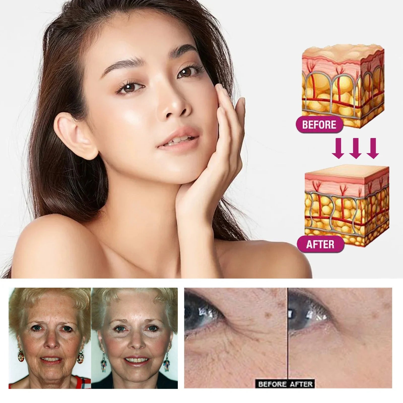 Wash-in collagen mask for skin tightening and fine line softening