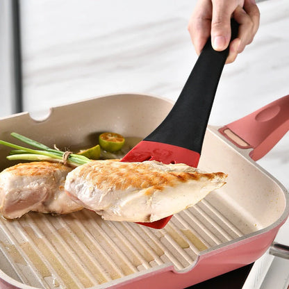 3-in-1 silicone food clip spatula with detachable scraper and rotary blade
