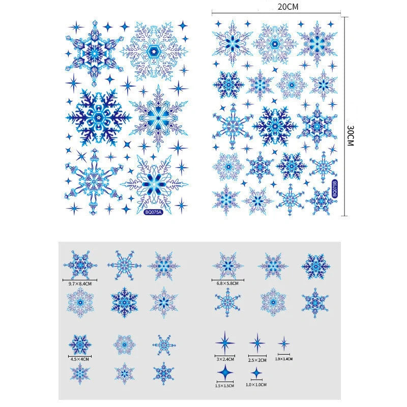 Christmas Elk Snowflake Sticker Decoration for festive home decor