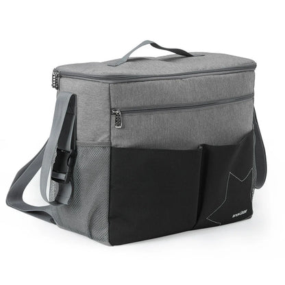 Premium waterproof backpack with multiple compartments, adjustable straps, and mesh side pockets for busy moms on the go.