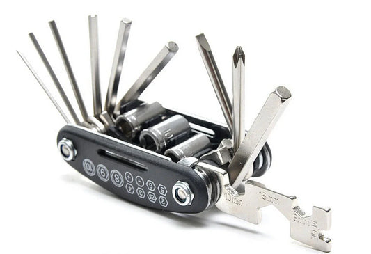 Compact steel bicycle repair combination tool for efficient maintenance