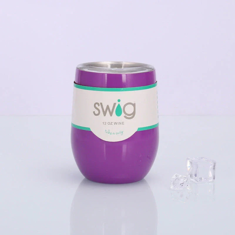 Premium Stainless Steel Insulated Wine Tumbler in Various Vibrant Colors - 12 oz Capacity, Vacuum Sealed Design