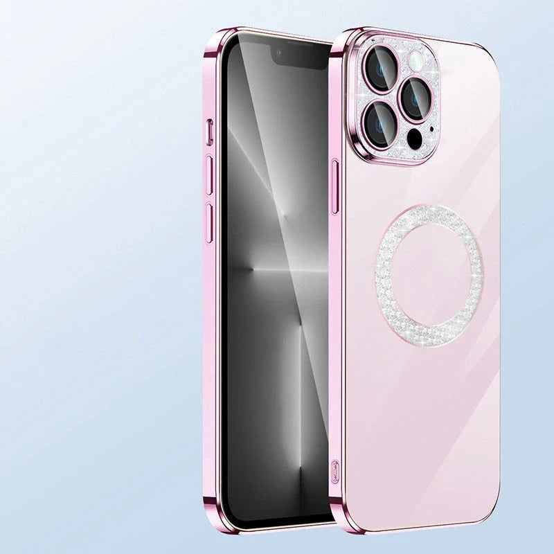 Electroplated Soft Diamond Ring iPhone Case in various colours